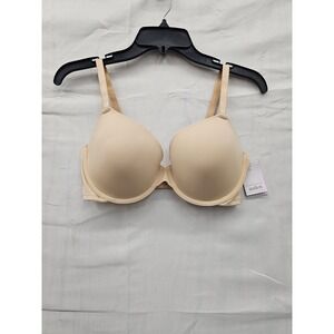 Auden Womens Lightly Lined Demi Bra 34DD Beige Smooth Comfort Wire T-Shirt Bra